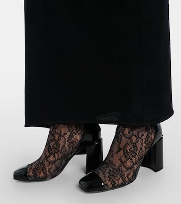 Kisu 85 leather-trimmed lace ankle boots | Jimmy Choo