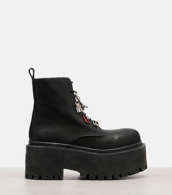 Botas con plataforma de piel adornadas | Balenciaga