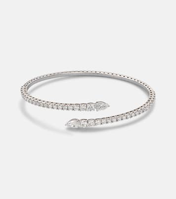 Classics Twist 18kt white gold bangle with diamonds | Bucherer Fine Jewellery