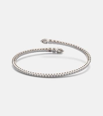Classics Twist 18kt white gold bangle with diamonds | Bucherer Fine Jewellery