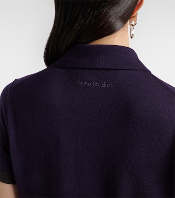 Checked layered wool polo sweater | Acne Studios