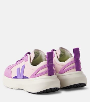 Canary suede-trimmed leather sneakers | Veja Kids