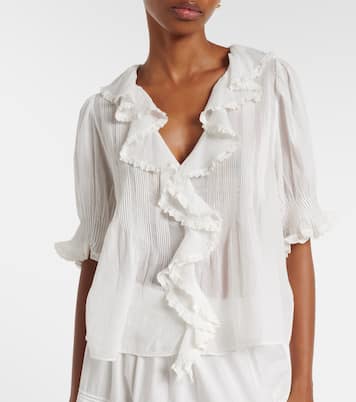 Henri cotton voile top | Dôen
