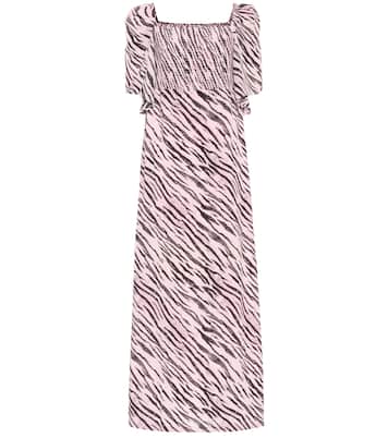 Robe longue Atena imprimée en crêpe | Baum und Pferdgarten