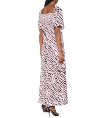 Robe longue Atena imprimée en crêpe | Baum und Pferdgarten