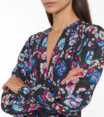 Vestido midi Moyrazia de seda floral | Isabel Marant