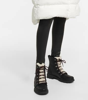 Lennox leather and shearling combat boots | Sorel