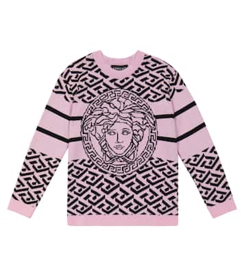 Pullover in lana Medusa La Greca | Versace Kids