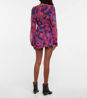 Atoria printed silk chiffon miniskirt | Isabel Marant