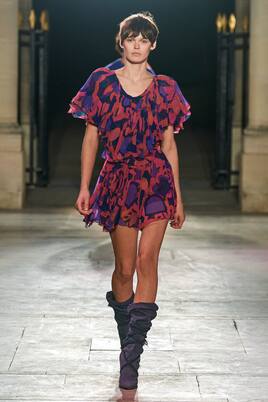 Atoria printed silk chiffon miniskirt | Isabel Marant