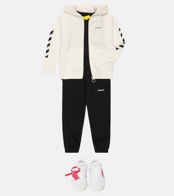 Sweat-shirt à capuche en coton à logo | Off-White Kids