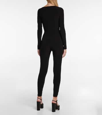 Ruched sweetheart-neck jumpsuit | Norma Kamali