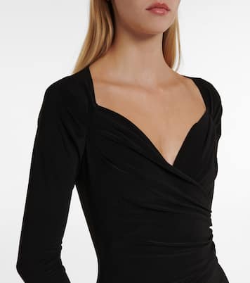 Ruched sweetheart-neck jumpsuit | Norma Kamali