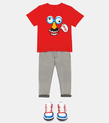 Camiseta de algodón con apliques | Stella McCartney Kids