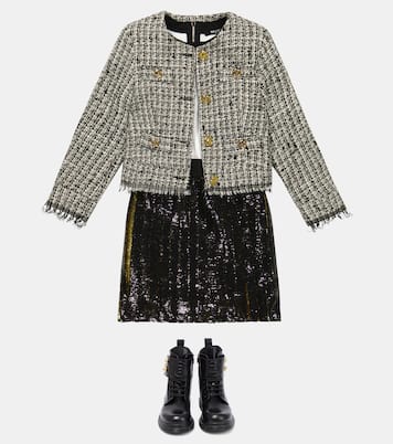 Verzierte Jacke aus Tweed | Balmain Kids