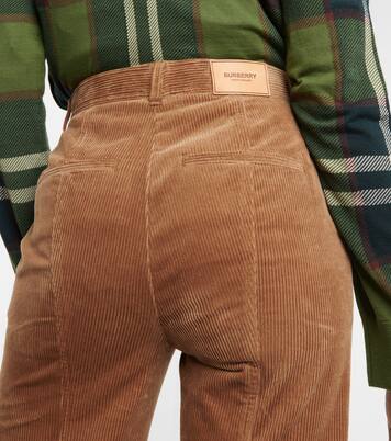 Pantaloni in velluto a vita alta | Burberry