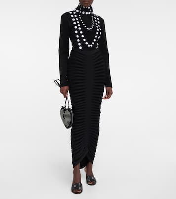 Mules Œillets en cuir à ornements | Alaïa