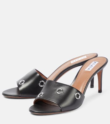 Mules Œillets en cuir à ornements | Alaïa