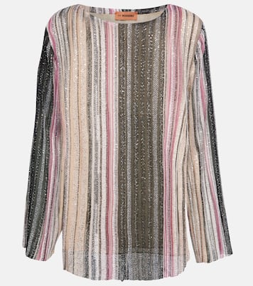 Top de punto a rayas con lentejuelas | Missoni