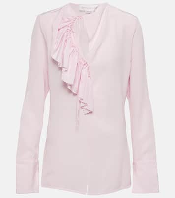 Top in crêpe de chine di seta | Victoria Beckham