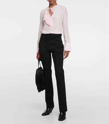 Top in crêpe de chine di seta | Victoria Beckham