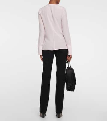 Top in crêpe de chine di seta | Victoria Beckham