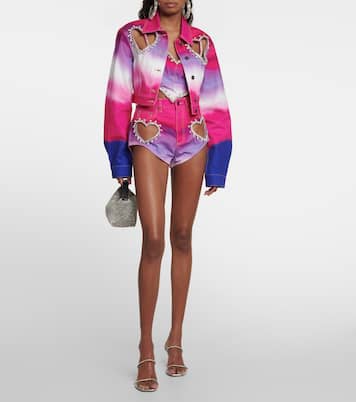 Top en denim con cristales | Area