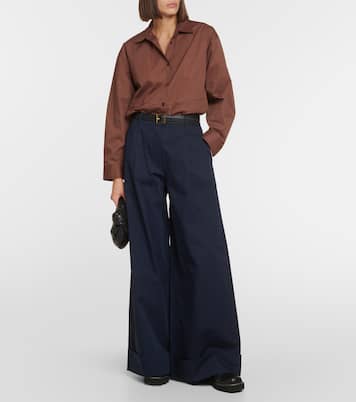 Camisa de algodón y seda oversized | CO