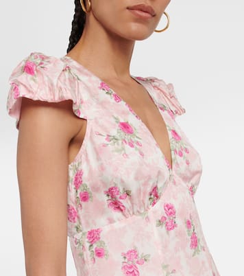 Russ floral silk minidress | LoveShackFancy