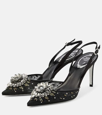 Crystal-embellished slingback pumps | Rene Caovilla