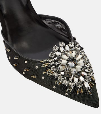 Crystal-embellished slingback pumps | Rene Caovilla