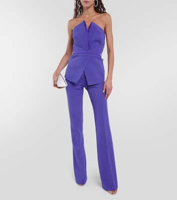 Capucine strapless crêpe jumpsuit | Safiyaa