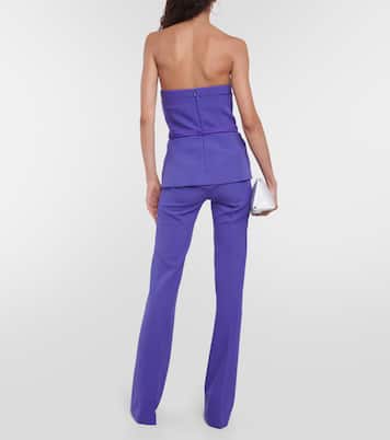 Capucine strapless crêpe jumpsuit | Safiyaa