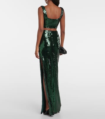 Beating Heart sequined maxi skirt | Galvan