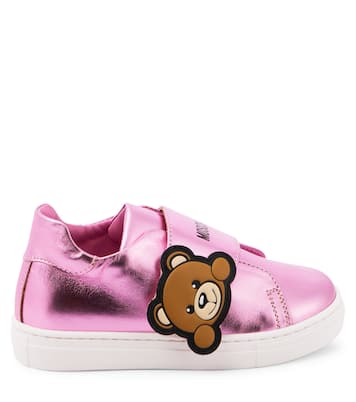 Logo leather sneakers | Moschino Kids