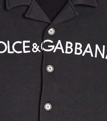 Camicia bowling in misto cotone con logo | Dolce&Gabbana Kids