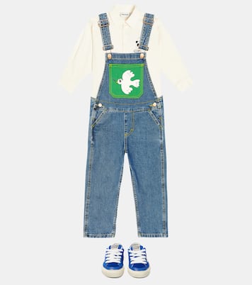 x Wrangler peto Peace Dove en denim | Mini Rodini