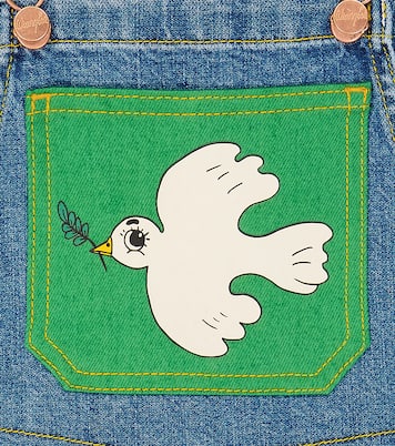 x Wrangler peto Peace Dove en denim | Mini Rodini