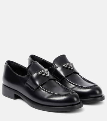 Mocassini in pelle con logo | Prada