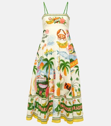 Paradiso printed linen maxi dress | Alémais