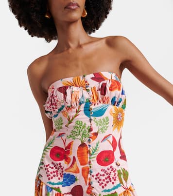 Maxikleid Bright Farm aus einem Leinengemisch | Farm Rio