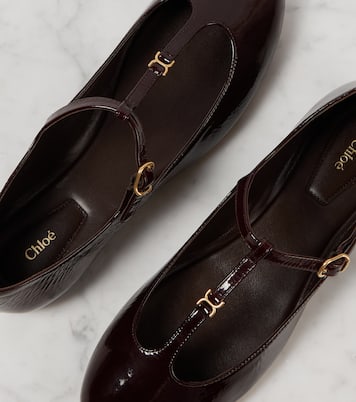 Marcie patent leather ballet flats | Chloé