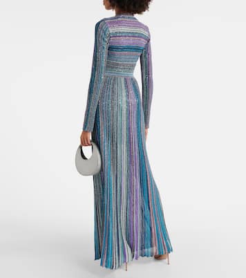 Abito lungo in maglia con lamé a righe | Missoni