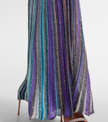 Abito lungo in maglia con lamé a righe | Missoni