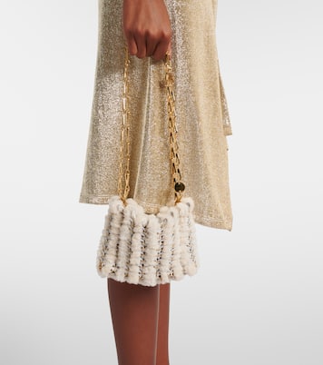 Borsa a spalla Iconic 1969 in shearling | Rabanne
