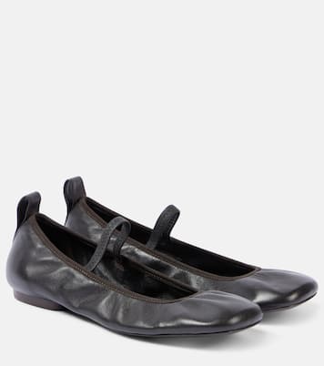 Mary-Jane-Ballerinas Square Flat aus Leder | Lemaire