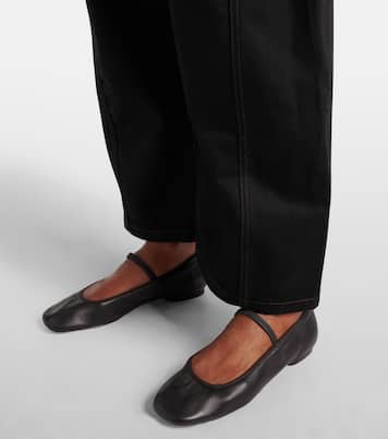 Mary-Jane-Ballerinas Square Flat aus Leder | Lemaire