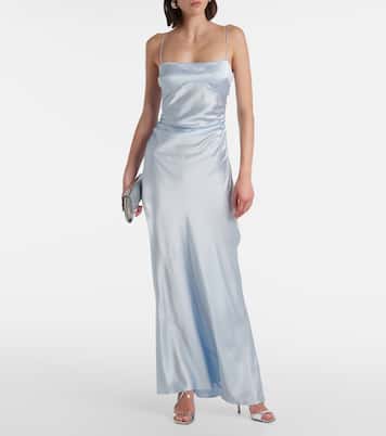 Lush gathered silk slip dress | SIR