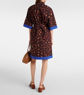Robe chemise imprimée en coton | Dries Van Noten