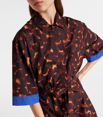 Robe chemise imprimée en coton | Dries Van Noten